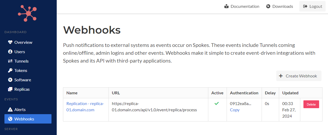 Webhook to Replicate Data to Node